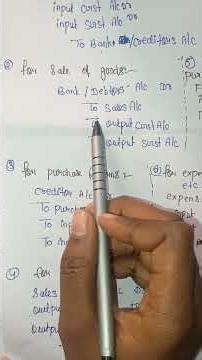 Gst accountancy journal entry चुटकियों में दिखें