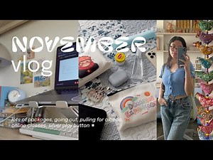 november vlog 🦋❤️‍🔥 online classes, new books & albums, pulling for albedo, silver play button!!
