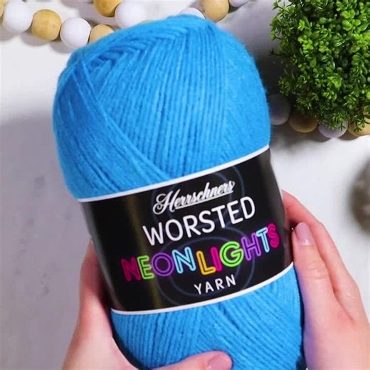 Create flashy projects with the brightest member of the Worsted family! The NEW Herrschners Worsted 8 Neon Lights yarn is the same premium quality acrylic yarn you love in a range of glowing neon hues. Each ball contains 8 full ounces (489 yards) of worsted weight yarn in a range in bright and bold solids and multis! 🧶 Herrschners Worsted 8 Neon Lights Yarn: https://www.herrschners.com/herrschners-worsted-8-neon-lights-yarn/ #yarn #herrschners