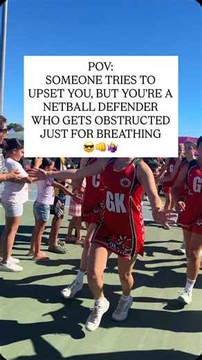 Netball Tragics - Olympics! We Are Coming For You 🏆 on Instagram: "😎 Are you a DEFENDER with this POV?? Try Me!! I'm a defender - I get obstructed just being on that court - I'm as tough as nails and can handle anything life throws at me 💪 ⬇️🏐🔥🏐🔥🏐🔥⬇️ 👉 FOLLOW | @netballtragics 🔥 I'm a new Netty Mum on a mission to raise the profile of netball so one day, our girls can chase this sport as a serious, well-paid professional career💰💰💰💰 🤔 I’m learning as I go, sharing everything along