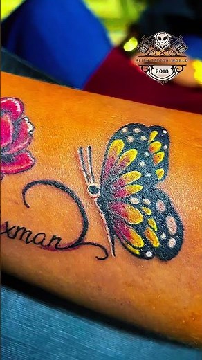 💖 Infinity Tattoo with Butterfly & Rose Design 🌹🦋