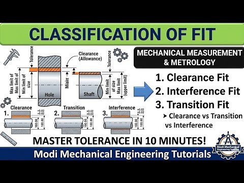 classification of fits | Types of Fits | Clearance fit |Interference fit |Transition fit