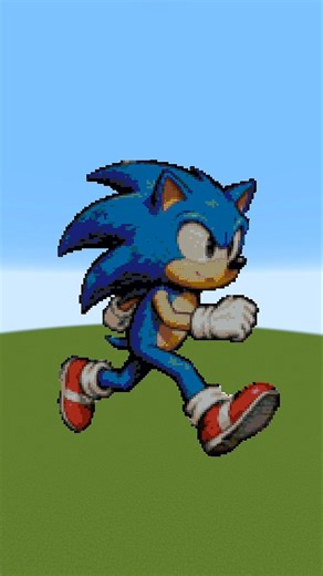 Sonic massive Pixel Art Minecraft #shorts #minecraft