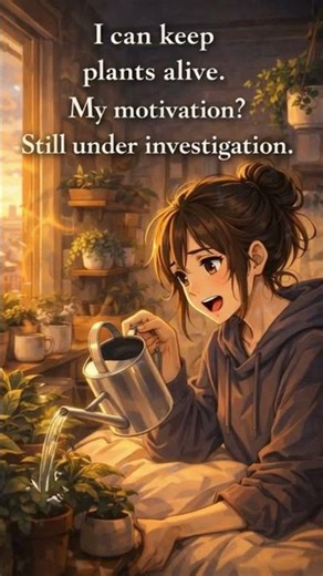 I Can Keep Plants Alive… But My Motivation? 😂 | Anime Relatable Moments