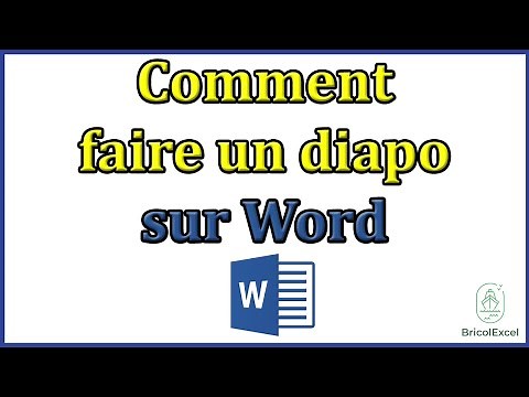 Comment faire un diapo sur word