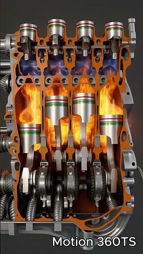 4 stroke engine process #shortvideo #automobile #engine #4strokeengine