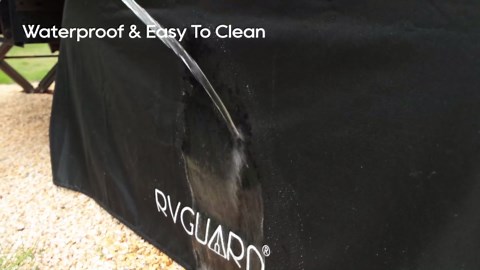 RVGUARD RV Tire Covers, 2 Pack Dual Axle, Fits 27"-30" Dia Tires, 600D Oxford Waterproof & Anti-UV Wheel Covers for RV, Trailer, Camper (Black), RGDTC2730-B2