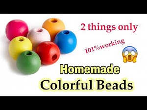 how to make beads at home with holes | homemade beads | diy beads