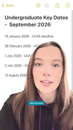 Undergraduate Key Application Dates 📅