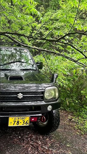 本日も林道探検行ってきました！際どい倒木を超えワクワクドキドキのジムニー探検隊👍たまりません。 #会津 #林道 #ジムニー #林道探検 #shorts