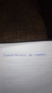 Characteristics of inflation... | Filo