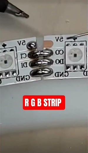 RGB Strip Joint Soldering 🔧 | LED Light Connection Work