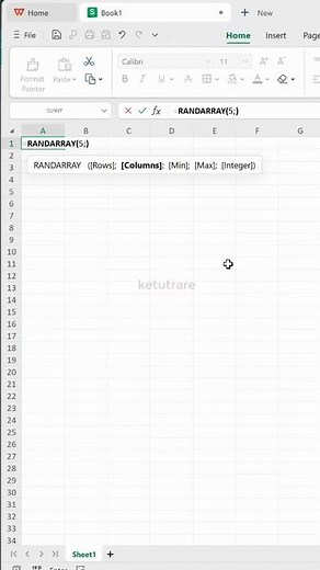 How to Create a Random Array in a WPS Spreadsheet #WPS #WPStutorial #WPStips