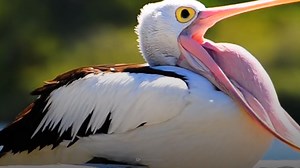 Watch what happens when a pelican swallows fish larger than expected