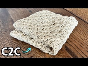 How to Crochet a C2C Dishcloth | Easy Corner to Corner Tutorial