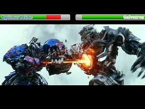 Optimus Prime vs Galvatron with Healthbars / Highway Fight