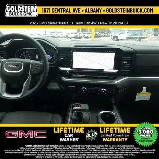 2026 GMC Sierra 1500 SLT Crew Cab 4WD New Truck 26C37