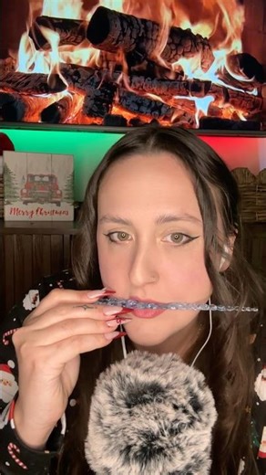 ￼ Icicle Mouth Sounds 🧊 #asmr #tingles #triggersforsleep #christmasasmr #shorts ￼#notalkingasmr
