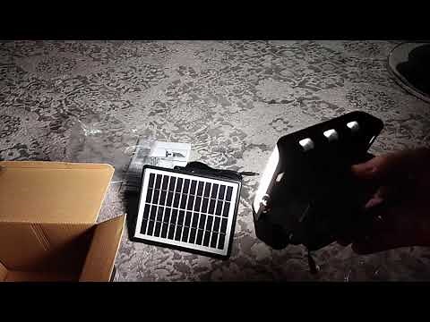 2021 LIDL LIVARNO LUX LED Solar Spotlight Motion Detector Flood light Unboxing Testing