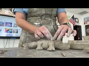How to Make a Clay Animal Sculpture for Beginners: Make an ALLIGATOR. Part 4