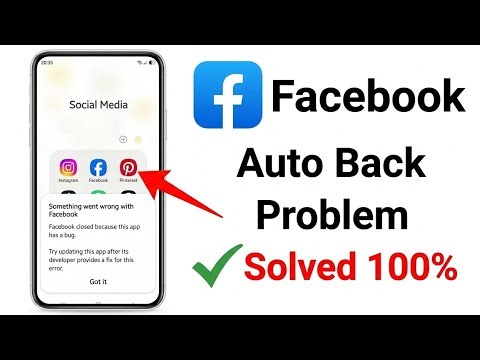 Something went wrong with facebook | Facebook closed because this app has a bug problem
