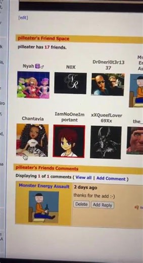 pilleater on SpaceHey (RIP)