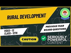 Rural Development Class 12 PYQ's