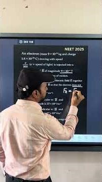 An electron …NEET 2025 Physics 🔥 Electron in Crossed Fields | Must-Solve MCQ