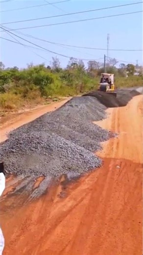 Heavy Equipment Bulldozer Building Road | Gravel Dump Trucks Support Strong Road Base Project