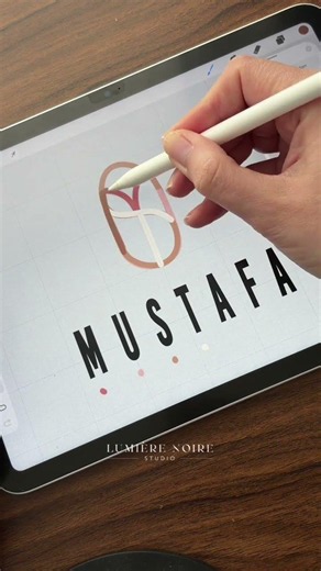 Creative Tattoo Ideas: Mustafa Name Logo Design in Procreate #tattooideas #logodesign #procreate