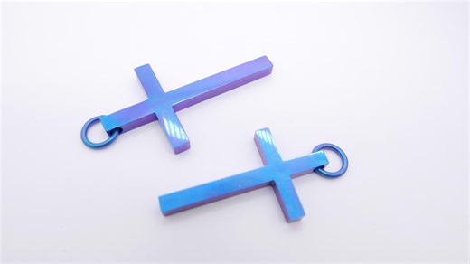 Anodized Titanium Cross Pendant, Christian Jewelry - Etsy