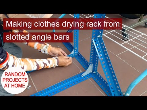 Project: Making clothes drying rack from slotted angle bars