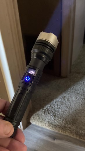 2 in 1 Power Bank Flashlight. Super Bright. USB Rechargeable.Zoomable. Good for camping , emergencies, fishing, security. Must have item. #powerbankflashlight