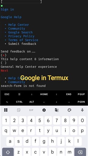 Google in Termux #cybersecurity #ethicalhacking #kalilinux