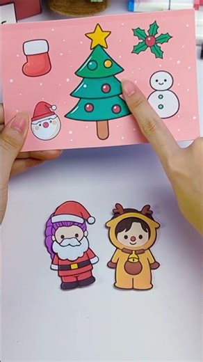 The Christmas story of Santa Claus Rumi and Reindeer Jinu #kpopdemonhunters #papercraft #paperdiy