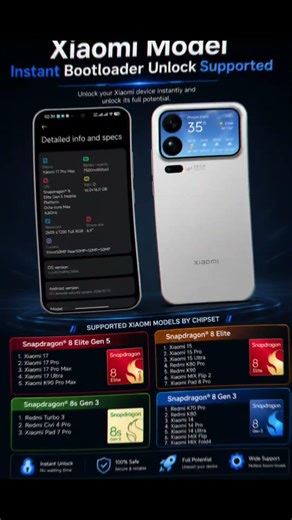 All Xiaomi model instantly Bootloader unlock supported🔥Note:Some model Unsupported lastest update