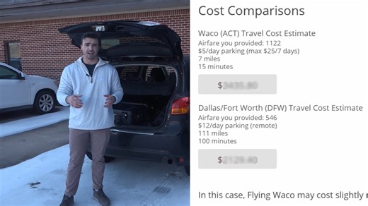 New tool shows how much you could save flying out of Waco Regional Airport