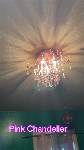 #pinkchandelier #minichandelier #officechandeliers #pink #boujeeonabudget