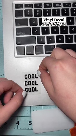 Cool Cool Cool ✨ only $3.50! #fyp #coolcoolcool #vinyl #laptop #satisfying #matteblack #shopetsy #etsyseller