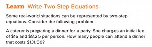 Learn Write Two-Step EquationsSome real-world situations can b... | Filo