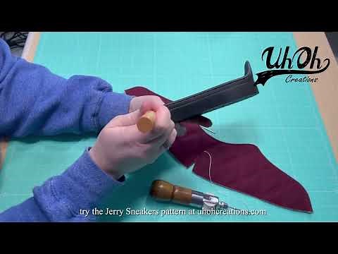 Sewing Quilted Sneakers with a Sewing awl