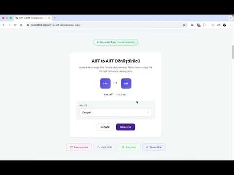 AIFF to AIFF Dönüştürücü | AIFF Dosyalarını Yeniden Kodlayın ve Optimize Edin