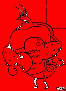 Larry the Lobst coloring page, printable Larry the Lobst