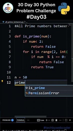 Day 3: How To Solve All Prime numbers Problem | 30 Days of Code