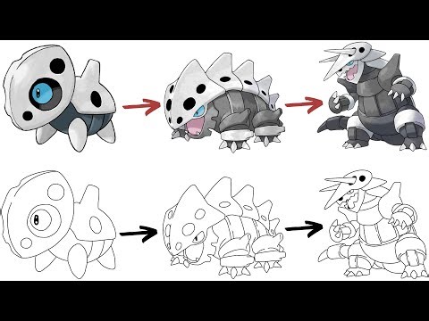 How To Draw ARON LAIRON and AGGRON POKEMON | Pokemon Evolution