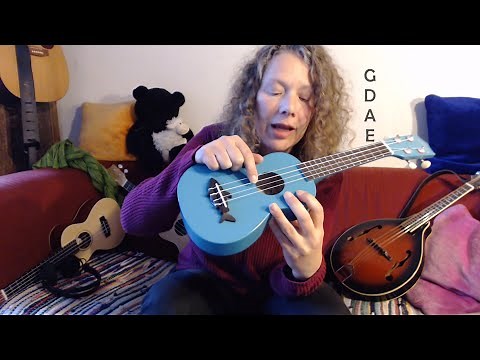 HOW TO ~ tune a ukulele like a mandolin or mandola, using NORMAL STRINGS ~ ukelele tutorial