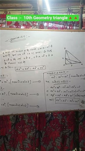 Class :-10th maths shorts Triangle🔺🔺🔺
