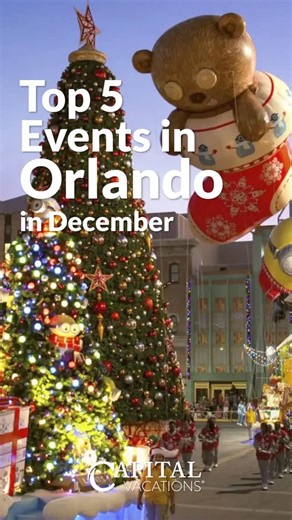 Orlando in December = pure holiday magic. Save this post and start planning your festive getaway! ✨ | Capital Vacations