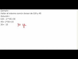 Algoritmo de euclides ejemplo