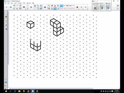 Isometric dot paper and 3D shapes